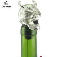 Durable good quality cheap plastic wine pourer with skull head shape