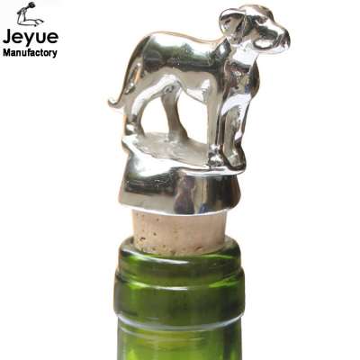 Stainless Steel Hot Sale 2016 Unique Dog Decorative Wine Bottle Stoppers Wholesale