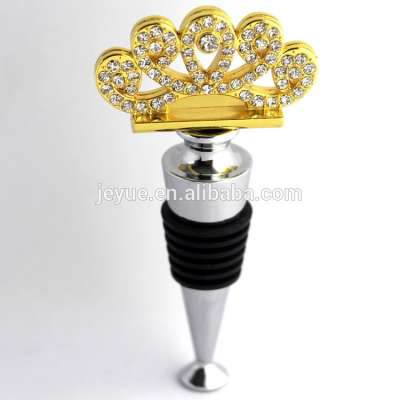 stainless steel crystal wine stopper