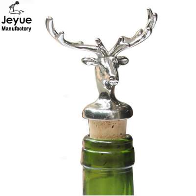 Hot Sale eco-friendly Zinc-Alloy deer bottle wine stopper for decoration or giftware